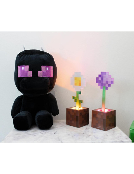 Lámparas LED de Mesa Minecraft Daisy y Allium, Set de 2