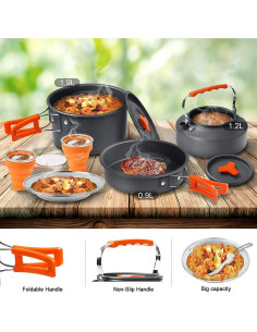 Juego de Cocina Camping Sanheshun 18 Piezas Aluminio 2