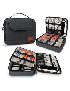 Bolsa Organizadora de Cables HOLIMET Doble Capa Negra
