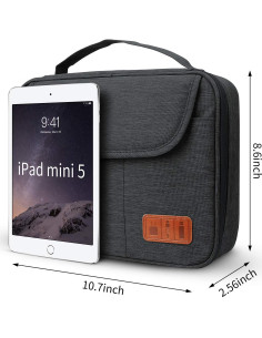 Bolsa Organizadora de Cables HOLIMET Doble Capa Negra 2