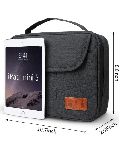 Bolsa Organizadora de Cables HOLIMET Doble Capa Negra