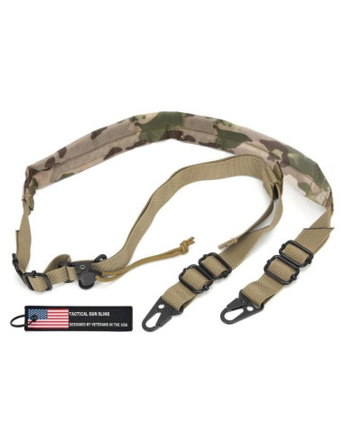 Correa de Rifle 2 Puntos WarBull MultiCamo Ajuste Rápido