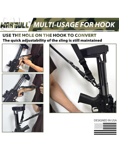 Correa de Rifle 2 Puntos WarBull MultiCamo Ajuste Rápido