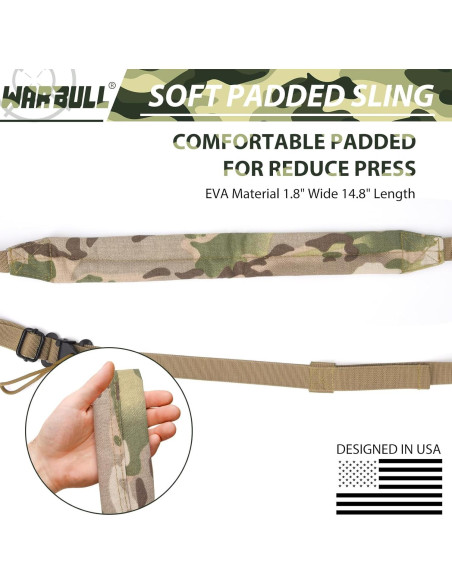 Correa de Rifle 2 Puntos WarBull MultiCamo Ajuste Rápido