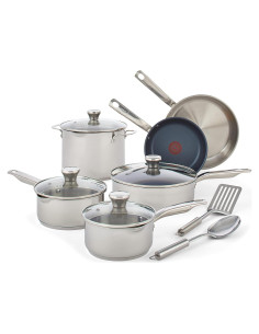 Juego de Utensilios de Cocina T-fal 12 Piezas Acero Inoxidable