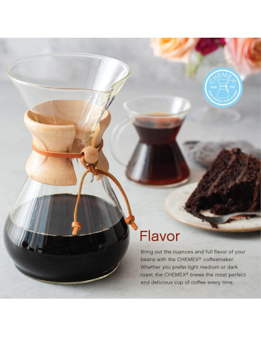 Cafetera Chemex Clásica de Vidrio 6 Tazas - Manual