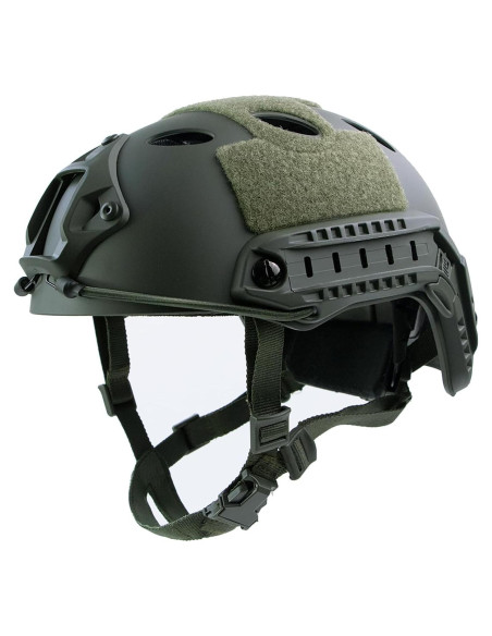 Casco Táctico Airsoft booiu PJ Verde Tamaño M Resistente