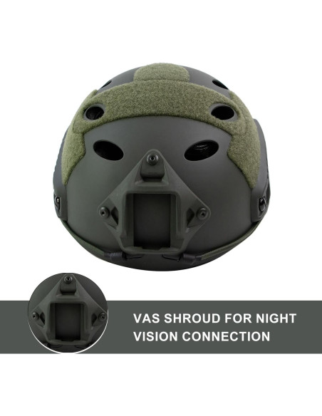Casco Táctico Airsoft booiu PJ Verde Tamaño M Resistente