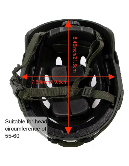 Casco Táctico Airsoft booiu PJ Verde Tamaño M Resistente