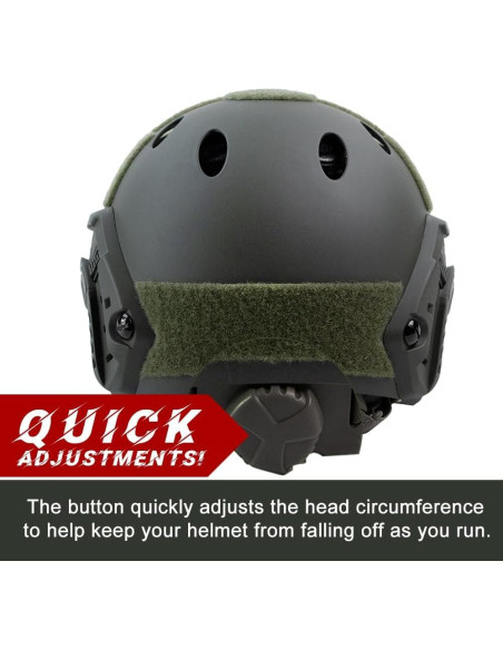 Casco Táctico Airsoft booiu PJ Verde Tamaño M Resistente