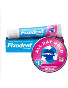 Crema Adhesiva para Dentaduras Fixodent 4 x 68 g Sabor Menta 2