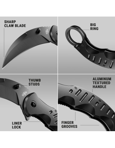 Cuchillo Karambit GOOD WORKER Plegable 7,37 cm Táctico