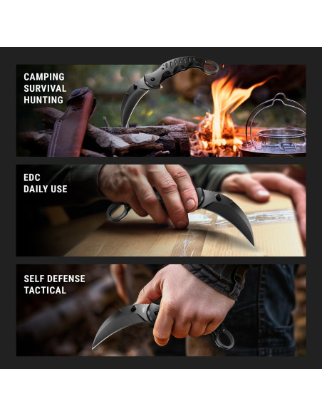 Cuchillo Karambit GOOD WORKER Plegable 7,37 cm Táctico