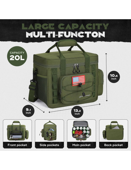 Caja Táctica Maelstrom para Almuerzo 20L Verde Militar