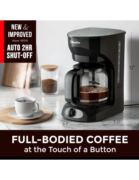 Cafetera de Goteo Mueller 12 Tazas - Jarra de Vidrio