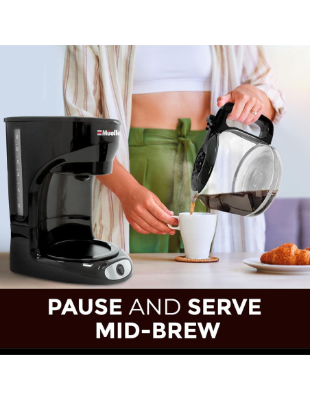 Cafetera de Goteo Mueller 12 Tazas - Jarra de Vidrio