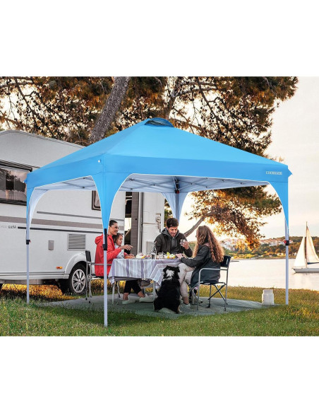 Carpa Plegable COOSHADE 3x3m Protección Solar Azul