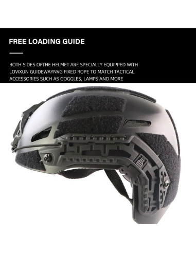 Casco Táctico Airsoft Booiu Ruiweixun Talla M Negro