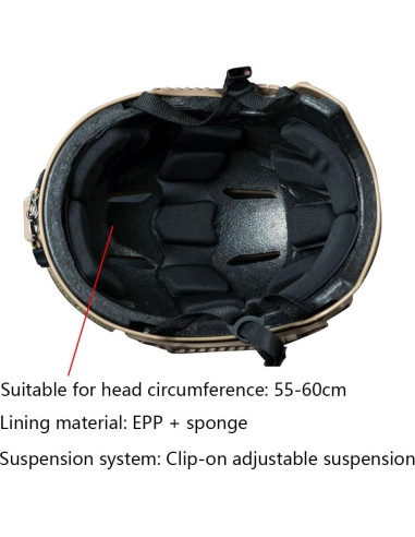 Casco Táctico Airsoft Booiu Ruiweixun Talla M Negro