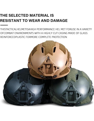 Casco Táctico Airsoft Booiu Ruiweixun Talla M Negro