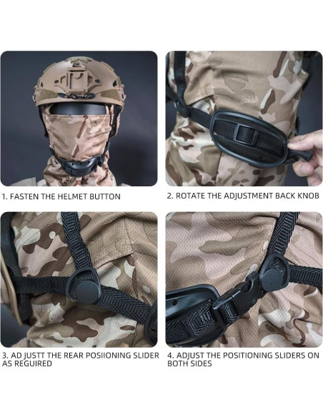 Casco Táctico Airsoft Booiu Ruiweixun Talla M Negro