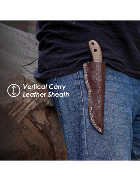 Cuchillo Bushcraft Regal Edge 22.86 cm con Funda de Cuero