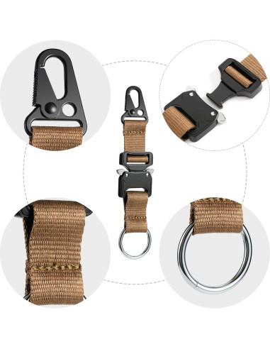 Llave Táctica SOWHUP con Hebilla Rápida y Anillo Inoxidable