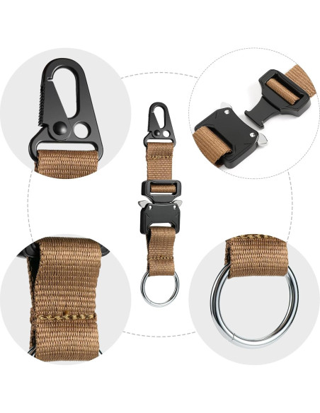 Llave Táctica SOWHUP con Hebilla Rápida y Anillo Inoxidable