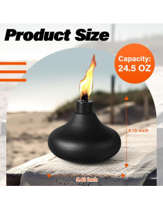 Paquete de 4 antorchas de metal FAN-Torches 1,44 kg 19h 2