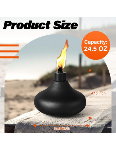 Paquete de 4 antorchas de metal FAN-Torches 1,44 kg 19h