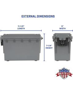 Caja de Almacenamiento Sheffield 12628, Gris, Resistente al Agua 2