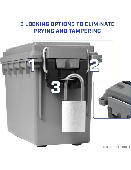 Caja de Almacenamiento Sheffield 12628, Gris, Resistente al Agua