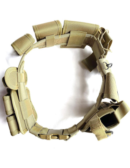 Cinturón Táctico Bargain Crusader Ajustable 9 Bolsillos
