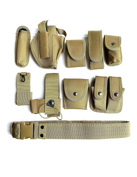 Cinturón Táctico Bargain Crusader Ajustable 9 Bolsillos