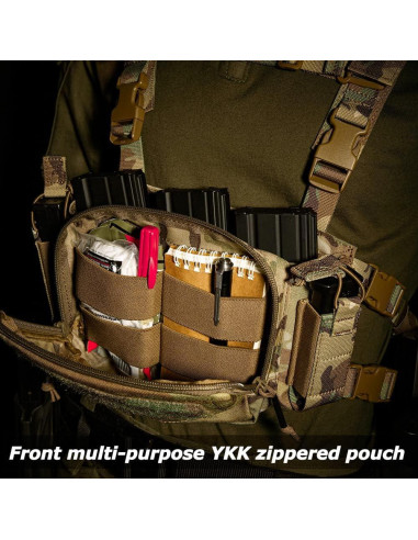 Chaleco Táctico KRYDEX con Pouch Triple y Arnés Ajustable