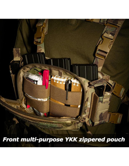 Chaleco Táctico KRYDEX con Pouch Triple y Arnés Ajustable