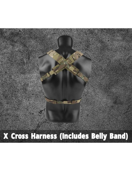 Chaleco Táctico KRYDEX con Pouch Triple y Arnés Ajustable