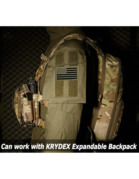 Chaleco Táctico KRYDEX con Pouch Triple y Arnés Ajustable