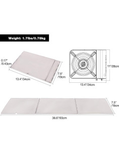 Pantalla de Viento REDCAMP Plegable Acero Inoxidable 93x19 cm 2