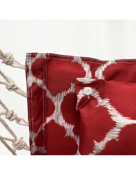 Silla Hamaca Colgante Backyard Expressions Geométrica Roja