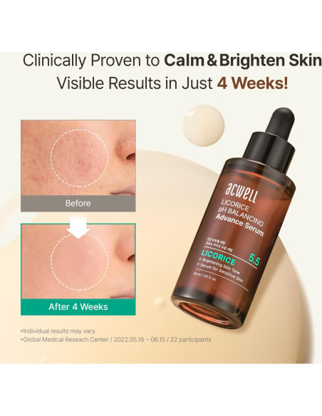 Suero Facial Acwell Regaliz 30 ml - Hidratante y Equilibrante pH