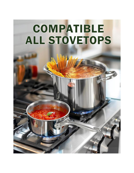 Juego de Ollas Cooks Standard 6 Piezas Acero Inoxidable