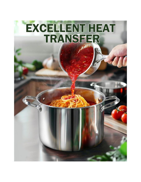 Juego de Ollas Cooks Standard 6 Piezas Acero Inoxidable