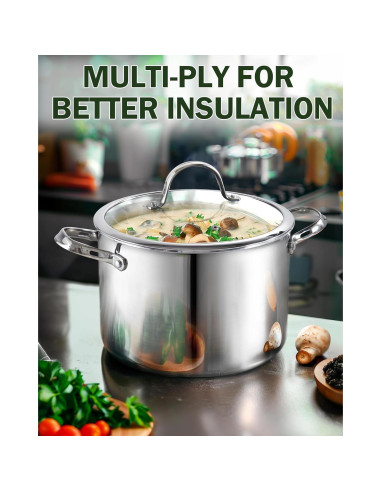 Juego de Ollas Cooks Standard 6 Piezas Acero Inoxidable