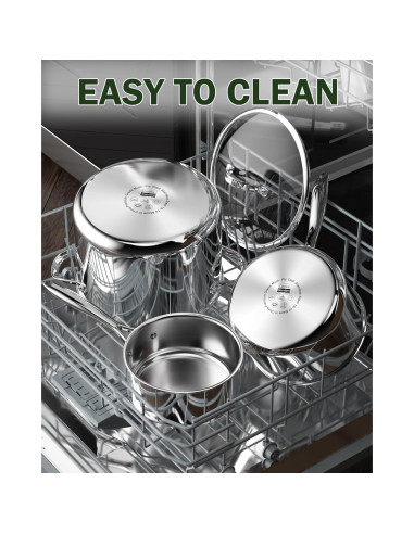 Juego de Ollas Cooks Standard 6 Piezas Acero Inoxidable