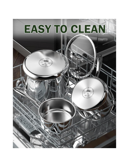 Juego de Ollas Cooks Standard 6 Piezas Acero Inoxidable