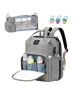 Mochila para Pañales Impermeable Unisex 15L Gris