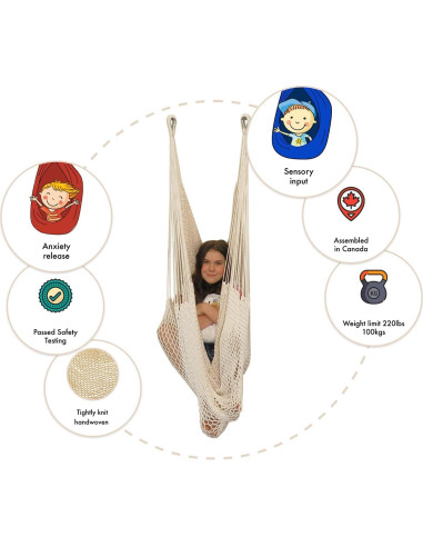 Silla Colgante DreamGYM - Columpio Terapéutico Beige