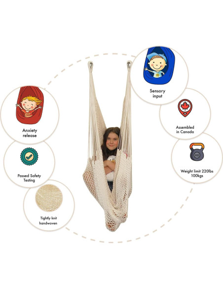 Silla Colgante DreamGYM - Columpio Terapéutico Beige