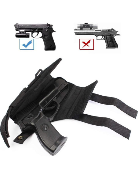 Funda de pistola táctica LytHarvest ajustable nylon 1000D